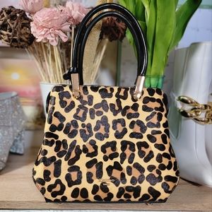 DUNE Calf hair leopard purse